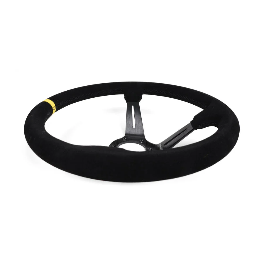 Circuit Hero 3 Spoke Steering Wheel with Slots 350mm/97mm Dish 6 Bolt - Image 6