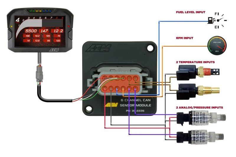 AEM 6 Channel CAN Sensor Module - Image 2