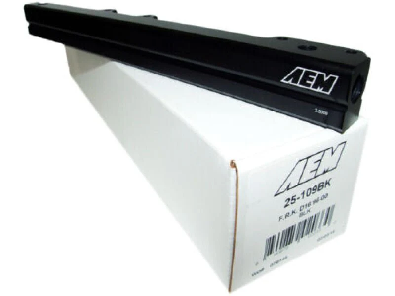 AEM 96-00 Civic CX/DX/LX/EX & 96-97 Del Sol S/Si Black Fuel Rail - Image 3