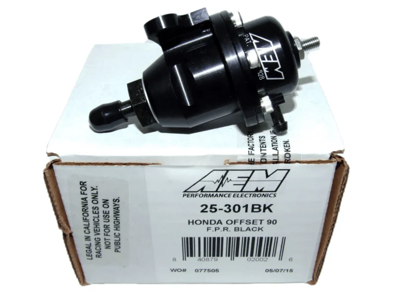 AEM 98-99 Acura CL / 00-05 S2000 / 98-02 Accord / 96-00 Civic Black Adjustable Fuel Pressure Regulat - Image 3