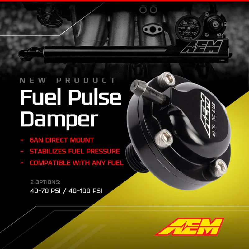 AEM AN6 ORB 40-70psi Fuel Pulse Damper - Image 2