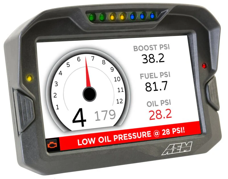 AEM CD-7 Non Logging GPS Enabled Race Dash Carbon Fiber Digital Display w/o VDM (CAN Input Only) - Image 3