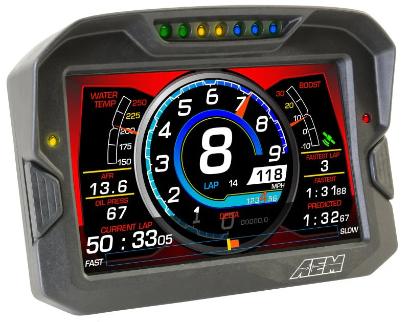 AEM CD-7 Non Logging GPS Enabled Race Dash Carbon Fiber Digital Display w/o VDM (CAN Input Only) - Image 5
