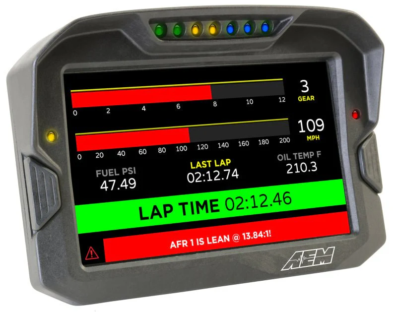 AEM CD-7 Non Logging GPS Enabled Race Dash Carbon Fiber Digital Display w/o VDM (CAN Input Only) - Image 8
