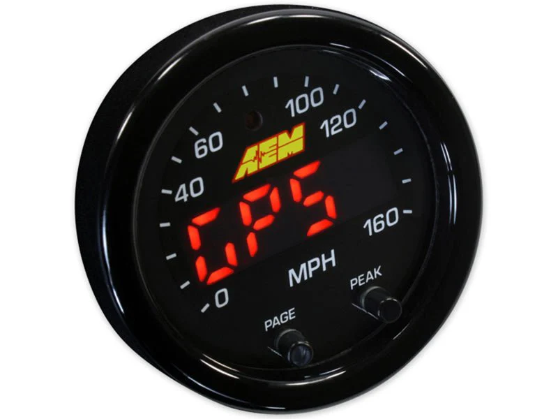 AEM X-Series 0-160 MPH Black Bezel w/ Black Face GPS Speedometer Gauge - Image 4