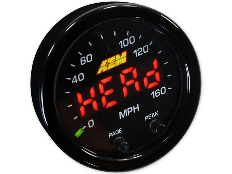 AEM X-Series 0-160 MPH Black Bezel w/ Black Face GPS Speedometer Gauge - Image 6