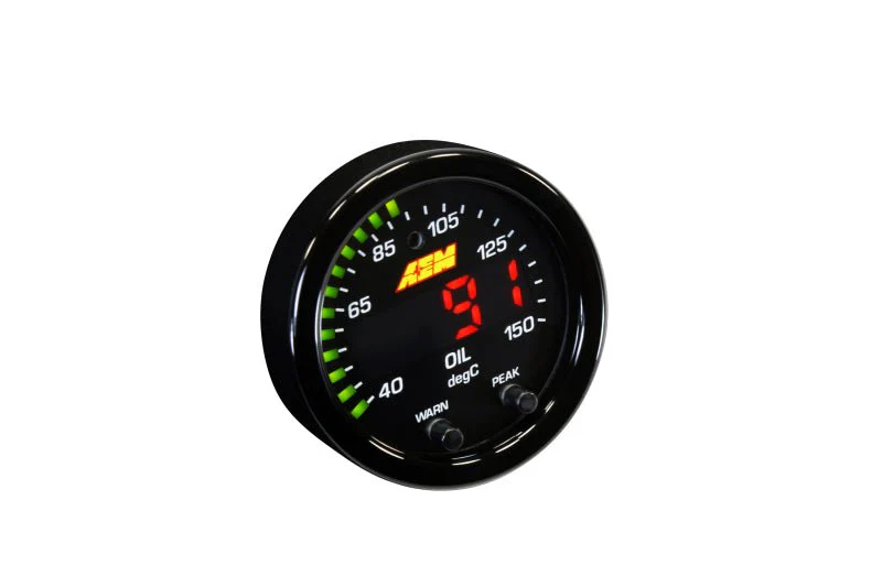 AEM X-Series Temperature 100-300F Gauge Kit (ONLY Black Bezel and Water Temp. Faceplate) - Image 17