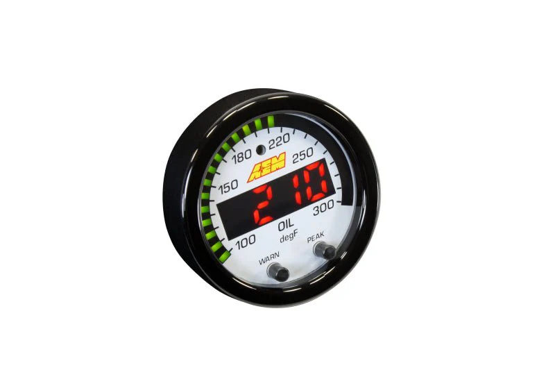 AEM X-Series Temperature 100-300F Gauge Kit (ONLY Black Bezel and Water Temp. Faceplate) - Image 5