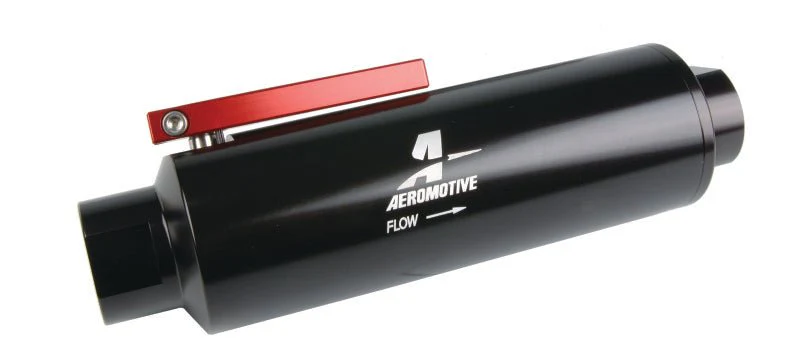 Aeromotive In-Line AN-12 Filter w/Shutoff Valve 100 Micron SS Element - Black Anodize Finish - Image 8