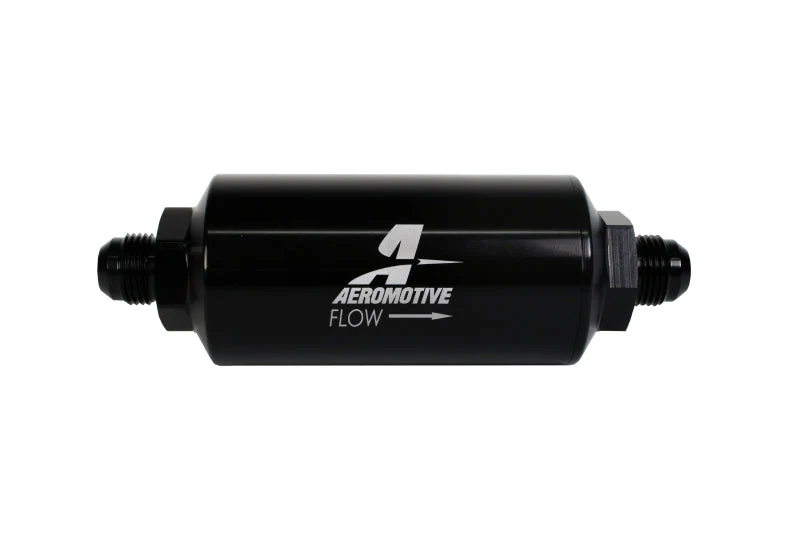 Aeromotive In-Line Filter - AN-08 size Male - 10 Micron Microglass Element - Bright-Dip Black - Image 4