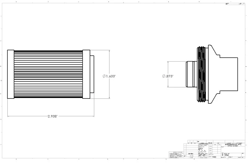 Aeromotive In-Line Filter - (AN-10) 10 Micron fabric Element - Image 6