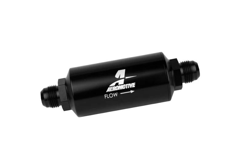 Aeromotive In-Line Filter - AN -10 size Male - 10 Micron Microglass Element - Bright-Dip Black - Image 4