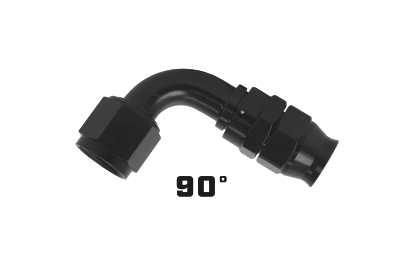 Aeromotive PTFE Hose End - AN-10 - 90 Deg - Black Anodized - Image 2