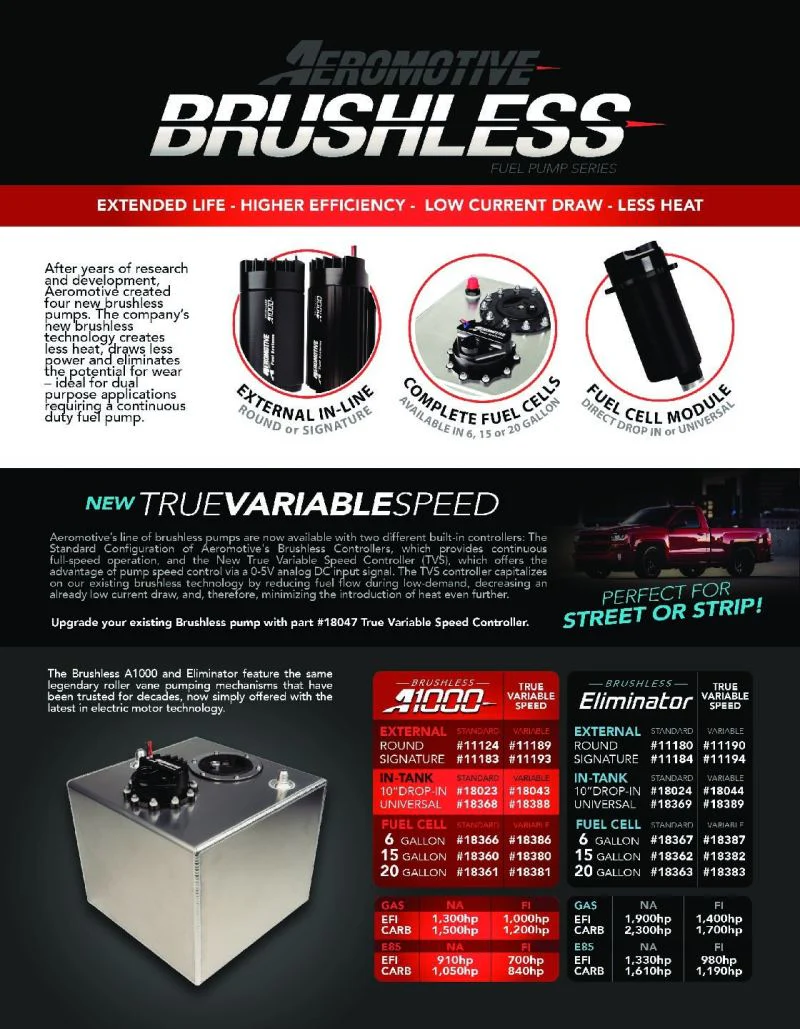 Aeromotive Variable Speed Controlled Fuel Pump - In-line - Signature Brushless A1000 - Image 3