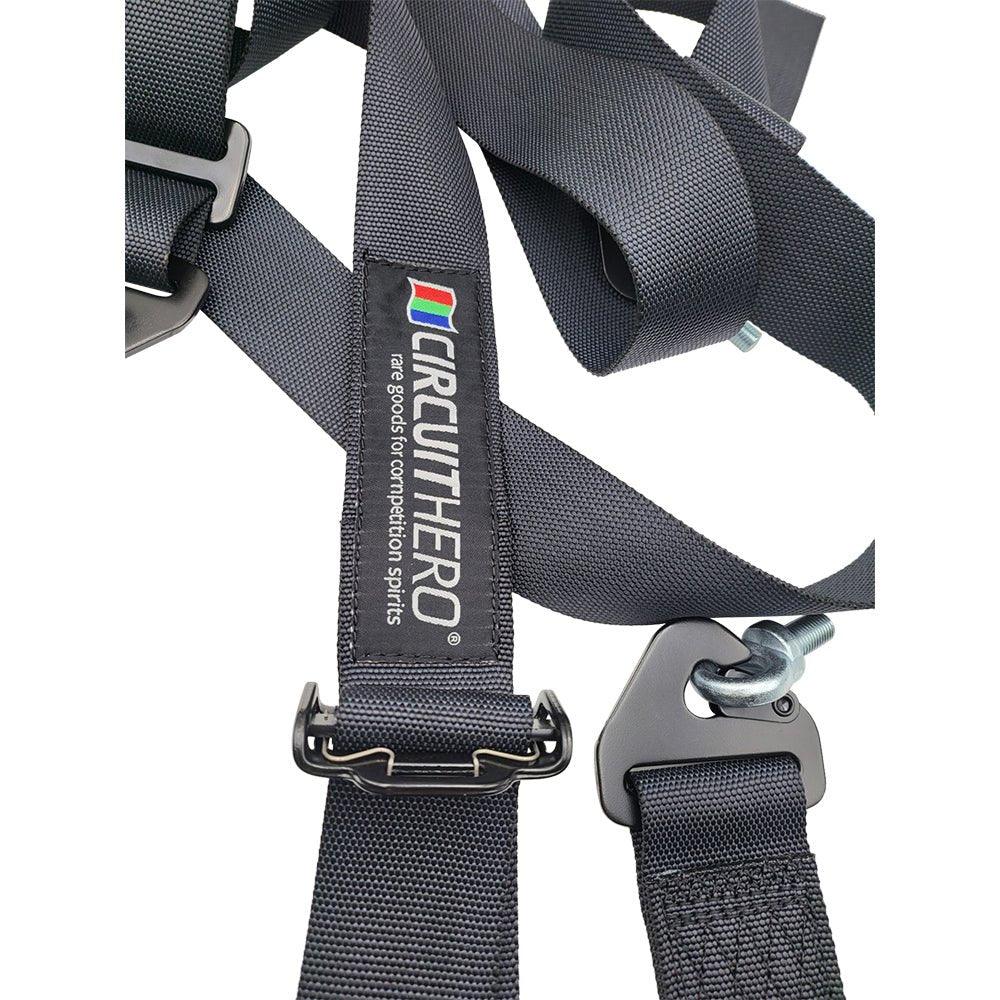 Circuit Hero 4 Point Harness 2" Belts (Black) - Image 7