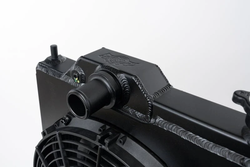 CSF 01-07 Mitsubishi Evo 7/8/9 Full-Slim Radiator w/12in Fan &amp; Shroud/-16AN - Black - Image 8