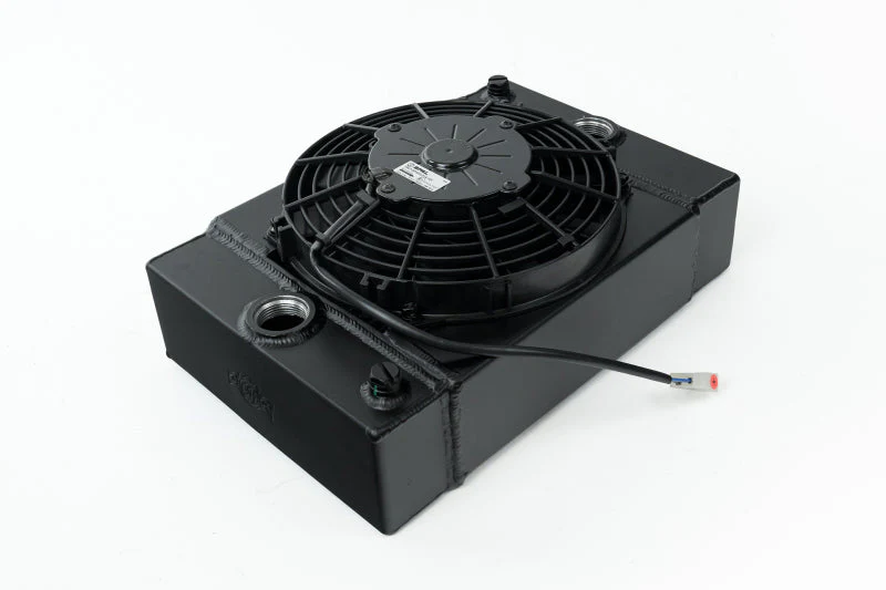 CSF Universal Drag Race / Tuck Radiator w/9in Spal Fan - 10.5in H x 10in L x 3.6in W - Black - Image 2