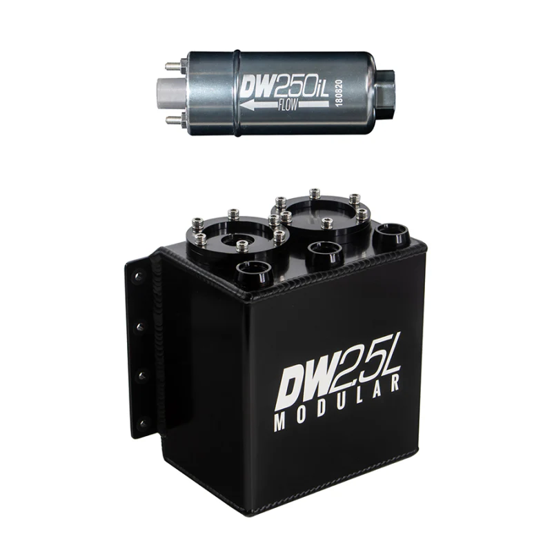 DeatschWerks 2.5L Modular Surge Tank (Incl. 1 DW250iL In-Line Fuel Pump) - Image 2