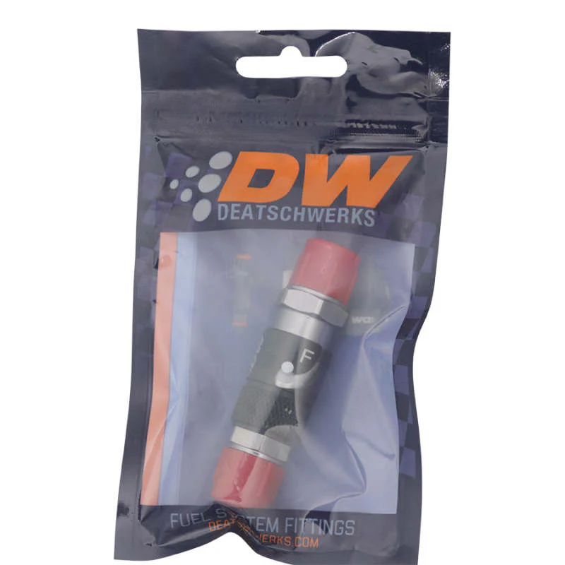 DeatschWerks 6AN Male Flare Quick Disconnect Dry Break Fitting - 2 Pieces Anodized Matte Black - Image 2