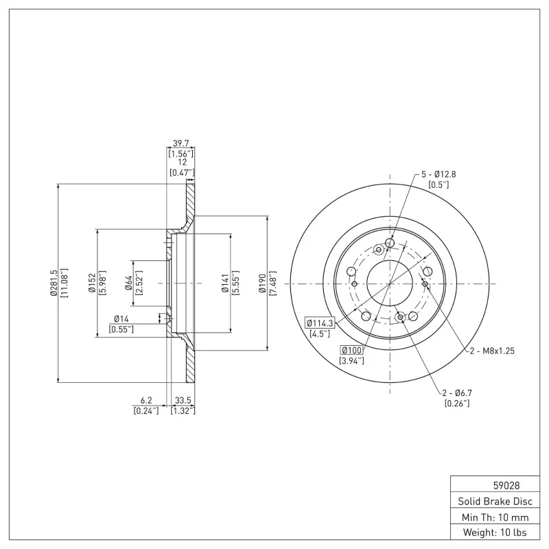 DFC 00-09 Honda S2000 Rear Brake Rotor - Image 2