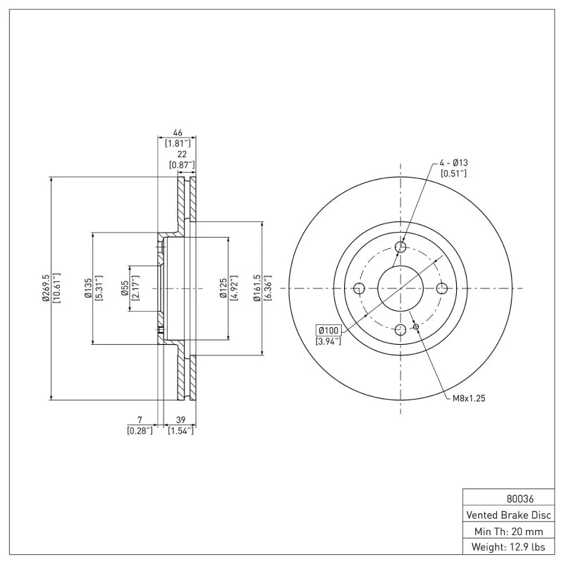 DFC 01-05 Mazda Miata Front Brake Rotor - Image 4