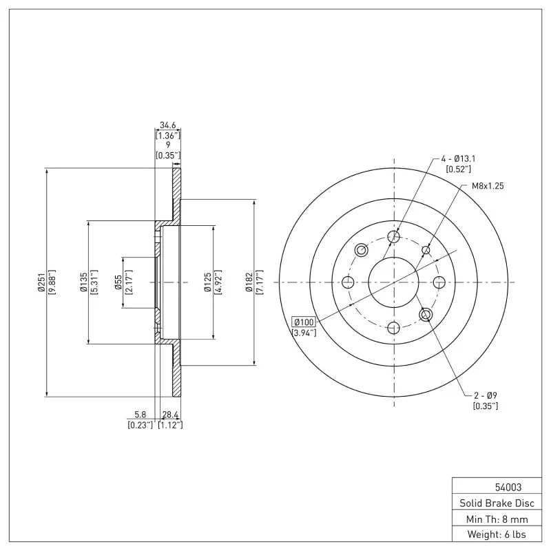 DFC 94-02 Mazda Miata Rear Brake Rotor - Image 5