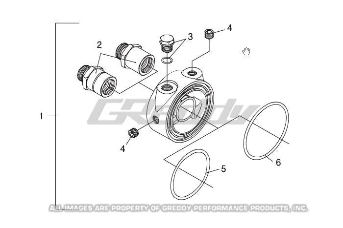 GReddy Universal Oil Filter Block Adapter - Image 4