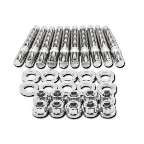 BLOX Racing Stainless Steel Intake/Exhaust Manifold Studs - M8x1.25x45mm Singles, 7-10 Piece Kits
