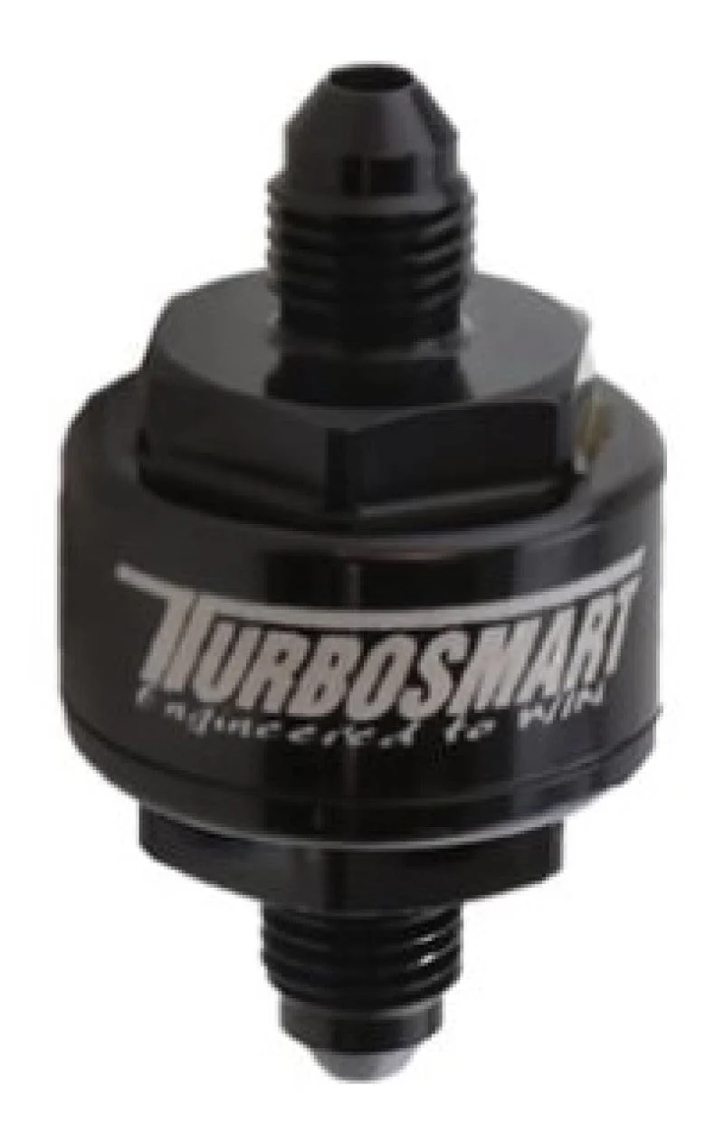 Turbosmart Billet Turbo Oil Feed Filter w/ 44 Micron Pleated Disc AN-3 Male Inlet - Black - Image 2