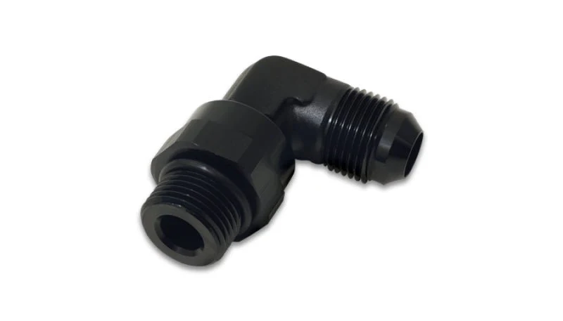 Vibrant -10AN Male Flare to Male -8 ORB Swivel 90 Degree Adapter - Anodized Black - Image 2
