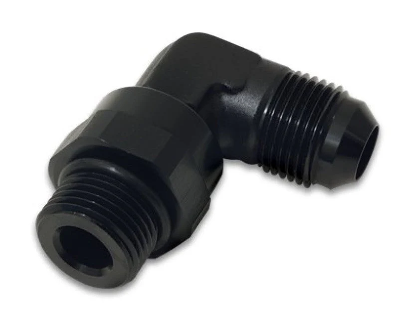 Vibrant -10AN Male Flare to Male -8 ORB Swivel 90 Degree Adapter - Anodized Black - Image 3
