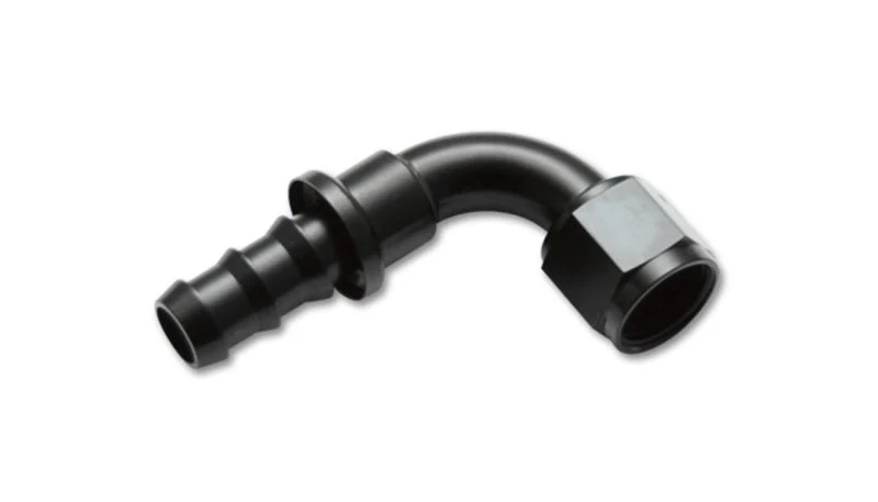 Vibrant -10AN Push-On 90 Deg Hose End Fitting - Aluminum - Image 2