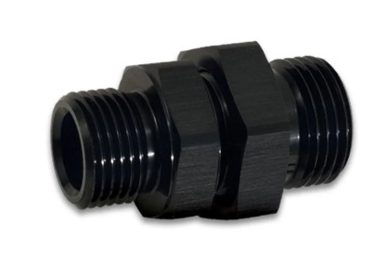 Vibrant -10AN to -8AN ORB Male to Male Union Adapter - Anodized Black - Image 2