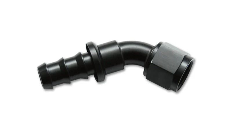 Vibrant -12AN Push-On 45 Deg Hose End Fitting - Aluminum - Image 2