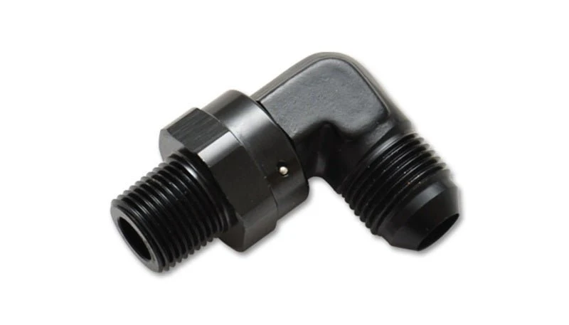 Vibrant -12AN to 1/2in NPT Male Swivel 90 Degree Adapter Fitting - Image 3