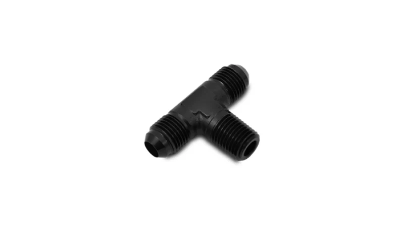 Vibrant -12AN x 3/4in NPT Flare to Pipe Tee Adapter Fitting - Aluminum - Image 3