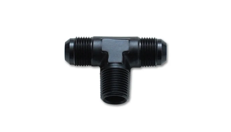 Vibrant -12AN x 3/4in NPT Flare to Pipe Tee Adapter Fitting - Aluminum - Image 4