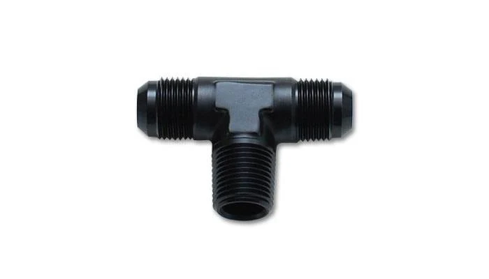 Vibrant -12AN x 3/4in NPT Flare to Pipe Tee Adapter Fitting - Aluminum - Image 5