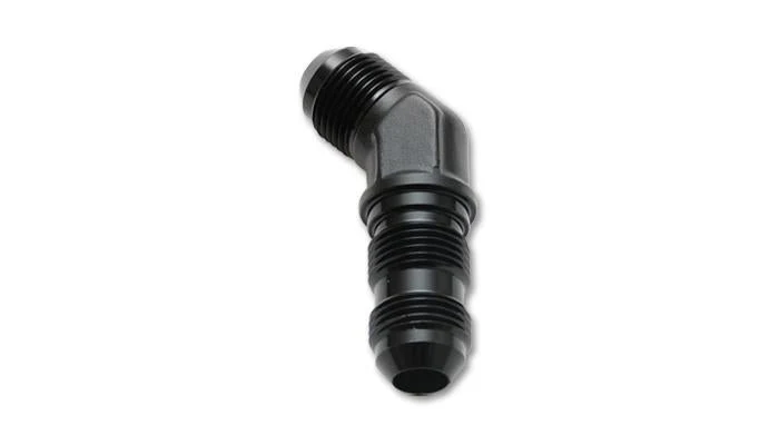 Vibrant -16AN Bulkhead Adapter 45 Deg Elbow Fitting - Anodized Black - Image 3