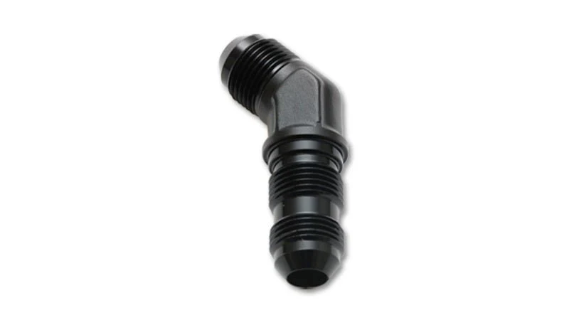 Vibrant -16AN Bulkhead Adapter 45 Deg Elbow Fitting - Anodized Black - Image 4