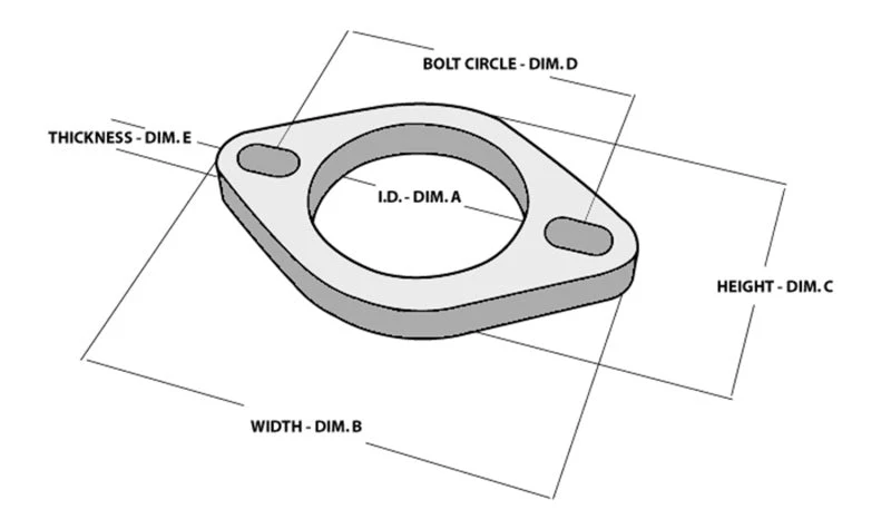 Vibrant 2-Bolt T304 SS Exhaust Flanges (3in I.D.) - 5 Flange Bulk Pack - Image 3
