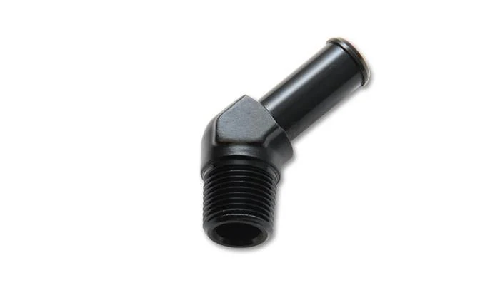Vibrant 3/4 NPT to 3/4in Barb Straight Fitting 45 Deg Adapter - Aluminum - Image 3