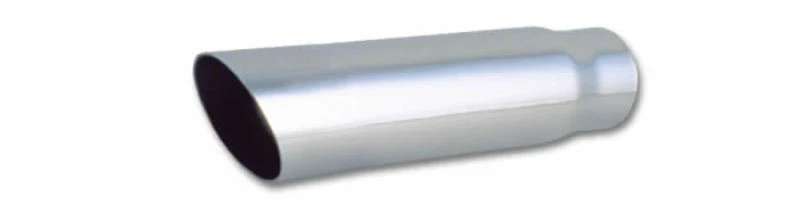 Vibrant 3.5in Round SS Truck/SUV Exhaust Tip (Single Wall Angle Cut) - 3in inlet 11in long - Image 2