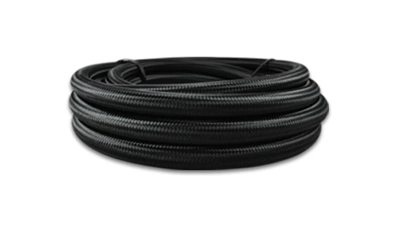 Vibrant -3 AN Black Nylon Braided Flex Hose w/PTFE Liner (20ft Roll) - Image 2