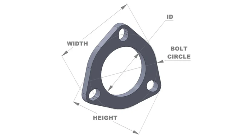 Vibrant 3-Bolt T304 SS Exhaust Flange (2.75in I.D.) - Image 5