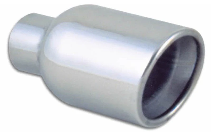 Vibrant 3in ID Dual 4in OD Round SS Tips (Double Wall, Angle Cut) - Image 2