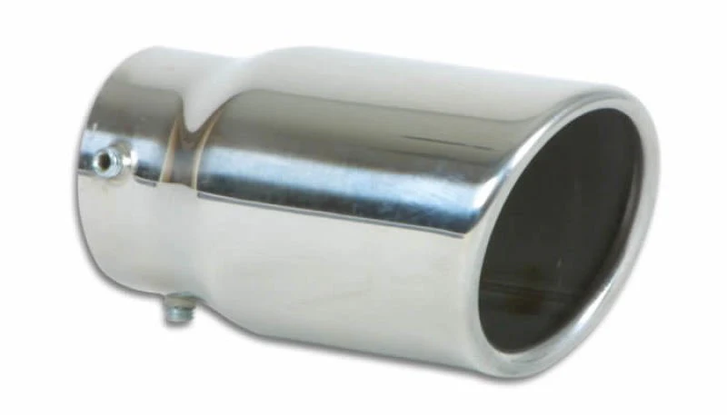 Vibrant 3in Round SS Bolt-On Exhaust Tip (Single Wall Angle Cut Rolled Edge) - Image 2