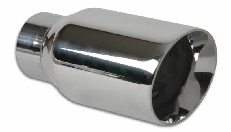 Vibrant 3in Round SS Exhaust Tip (Double Wall Angle Cut Beveled Outlet) - Image 3