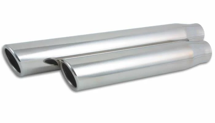 Vibrant 3in Round SS Truck/SUV Exh Tip (Single wall Angle Cut Rolled Edge) - 2.5in inlet 11in long - Image 2