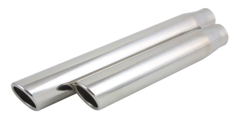 Vibrant 3in Round SS Truck/SUV Exh Tip (Single wall Angle Cut Rolled Edge) - 2.5in inlet 11in long - Image 3